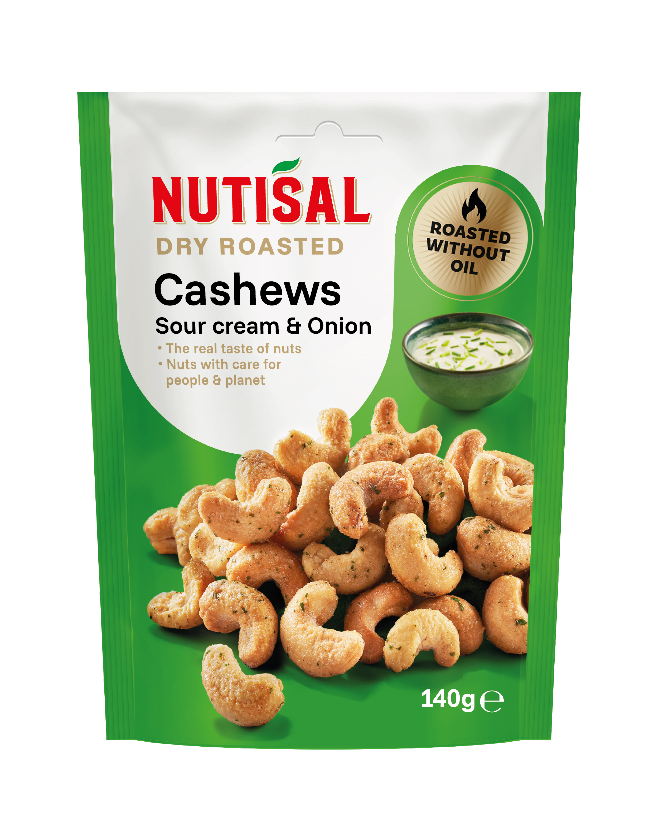 Nutisal Cashew Sour Cream & Onion 140g